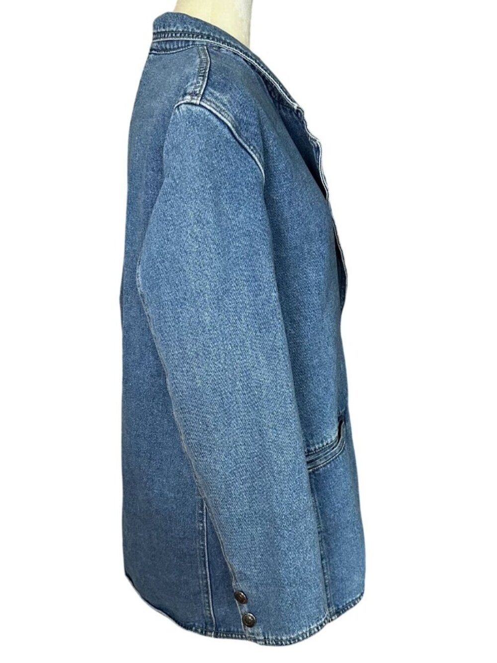 Vintage 80s Crossroads Denim BlazerJack Western Canadian Tuxedo Medium - Picture 2 of 9